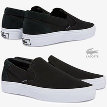 라코스테 22SS JUMP 서브 캔버스 슬립온 BK