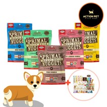 프라이멀 독 동결건조 강아지사료 397g 칠면조 돼지 치킨 오리 토끼 [ 견주간식 5종 증정 ], 견주 간식 5개 증정, 치킨 397g