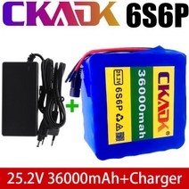 산악용 로드바이크 전기자전거 용품 6S6P 24V 25.2V 36000mAh 충전식 리튬 배터리 충전기 지능형 25ABMS 전기 자전거 잔디 깎는 기계, [03] 6S6P25.2V36Ah CAR, 6S6P25.2V36Ah CAR