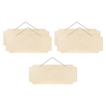 shangren 나무 간판 나무 상패 DIY 일반 조각 매달려 5 조각, 목재, 코너 누락