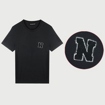 [명품]닐바렛 20SS 로고 블랙 티셔츠 슬림핏 BJT774B N595S 0101 89403686172 08862