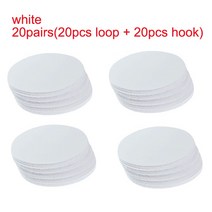 Self adhesive Fastener Dots Household antiskid sticker Hooks and Loops Sofa carpet Velcros HK-148, 05 20 pairs white_01 60mm