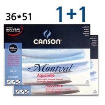1+1 캔손 몽발 수채패드 1면제본300g 360*510mm