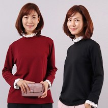 큰옷 스판 배색 날날이 블라우스 반목 프릴 빅사이즈 4178-72394EA-72394EA