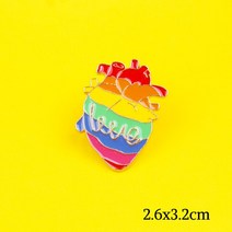 레인보우 핀 아연 합금 배지 의류용 금속 브로치 Lgbt 악세사리 친구 선물 옷에 배낭, [24] HZ0758XZ