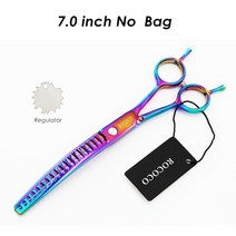30도 40도 애견미용 커브가위 애견중급자용 경량 숱가위 왼손커브 말티즈 포메 비숑 강아지 요술가위 셀프미용 안전, 7.0인치 가방 없음
