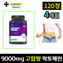 [100% 정품] 락토페린 9000mg 고함량 추천 모로오렌지 프랑스산 해썹 120정 웰빙곳간 / 장용성 스키니랩 코팅 락토패린 락토페닌 초유 효능 + 비타민C 증정 사은품, 120정 x 1통 , 4개월
