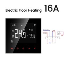 IOT 스마트 보일러온도조절기 AVATTO-Tuya 와이파이 온도 조절기 전기 바닥 난방 물 가스 보일러 구글 홈 Yandex 작동, [01] WT100 16A, [01] WiFi Version