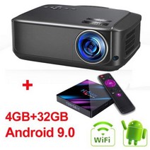 [해외] WZATCO T59 4K 프로젝터 풀 HD 네이티브 1080P 안드로이드 10.0 WIFI 스마트 홈 시네마 비디오 LED PROYECTORHDMI 영화 비머, T59 add OS 32g B