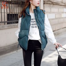 셀럽당 여성 가을 겨울 도톰 베스트 캐주얼 야상 조끼 패딩 면마집업 나시 코트