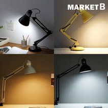 마켓비 독서등 단스탠드 책상 집게조명 이케아 북라이트, PROP워크/클램프램프E26화이트+전구(주광색)