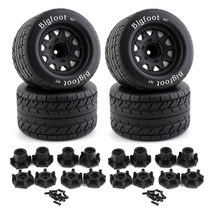 이동바퀴 1/10 몬스터 트럭 고무 타이어 12MM 14MM 휠 헥스 4 개 아르마 레드캣 HSP HPI 타미야 교쇼 RC 자동차용, [02] 4PCS