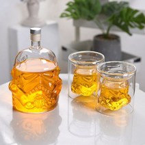 빈티지컵 비전글라 강화유리컵 카페유리컵 Wijn Glas Set 폭풍 기병 투구 위스키 디켄터 Glazen Beker Accessoires Creatieve Mannen Gift, C