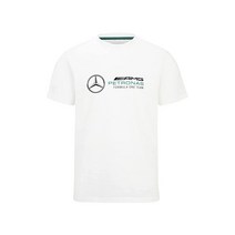 Mercedes AMG Petronas 포뮬러 원 팀 공식 1 상품 라지 로고 티셔츠 회색., Large, White