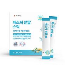 백세식품 매스틱검분말 스틱 3g x 30포 30일분, 1box