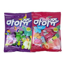 크라운 마이쮸 대용량 포도사과 + 딸기복숭아 284g 세트, 3세트