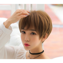 일등마켓 쇼컷 자연스런 보브컷 탈모 항암 통가발, 블랙
