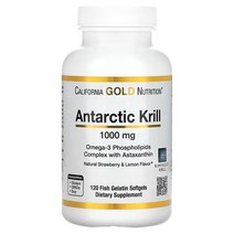 CGN 캘리포니아 골드 뉴트리션 1000mg Antarctic 크릴오일 -120개, 1000 mg, 120 개, 1개