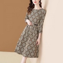 슬림 a라인 결혼식 하객룩 77사이즈 원피스 여성 캐주얼 오피스룩 봄 가을