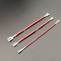 10CM 커스텀 2.8 4.8 6.3 암수 스페이드 커넥터 와이어 하네스 절연 슬리브 포함, 01 2 Female_01 2.8_04 BLUE