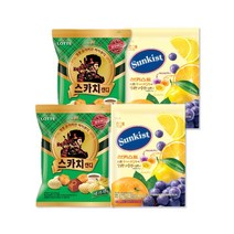 롯데 해태 사탕모음 스카치세가지맛 157gx2개+썬키스트캔디 125gx2개 (총4개), 1세트, 157g