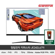 (+포토상품평 이벤트) 정림전자 지마스타 JE242L6711 IPS 전문가용 광시야각 모니터 무결점, JE242L6711 무결점