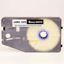 M&S 튜브터치 T-5000 라벨테이프 9MM, LM509WL(화이트)