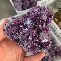 요펄라이트 YOOPERLITE 소달라이트 감성 천연 보라색 나비석 광석 석영 크리스탈 희귀 광물 표본 에너지 치유 보석 홈 오피스 데가우징 장식, 6.520600g