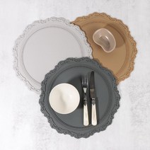 블리스홈 실리콘 식탁 테이블 북유럽 프렌치 매트, 10P, 다크그레이