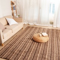 누리홈 [누리홈] 투블럭 믹스 샤기카페트 러그 대형 홈인테리어 논슬립