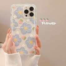 아이폰 13 젤리 스트로베리 플라워 케이스