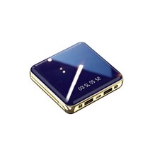 30000mah 케이블 전원이 있는 미니 led 손전등 전원 디스플레이 안드로이드 및 사과 고속 충전용 휴대용 충전기 보조배터리 캠핑 라방 여행, 푸른