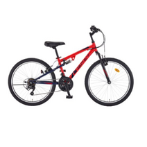 레스포 태풍 DX 21단 MTB 자전거, 네온레드, 159cm