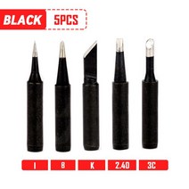 936 907 슬리브 케이스용 납땜 인두 팁 900M-T 비자성 순동 도구 브랜딩 5 10, 08 Black 5pcs