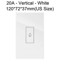 iot 스위치 스마트 홈 Tuya Smart High Power Switch 20A 4400W 보일러 온수기 자동화 용 회로 차단기 Alexa Google Home Siri, US-Vertical-White