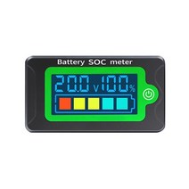 적산계 방수 배터리 soc 전력계 용량 표시기 8-100v 직류 전압계 리튬 철 인산염 배터리 삼항, 녹색