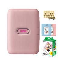 인스탁스 미니 링크 포토프린트+필름20장+선물/폴라로이드, 더스키핑크