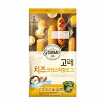 CJ더마켓 회사 간식 점심 메뉴 도시락 반찬 휴게소 음식 브런치 탑티어 고메 치즈크리스피핫도그 감자 찹쌀 모짜렐라 체다 치즈 소시지 340G, 25개