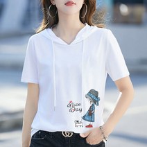 ROVOG 여자 반팔 후드 티셔츠