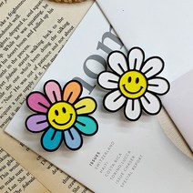 제이봉봉 귀여운 데이지꽃 석고방향제 차량방향제, 화이트 데이지, 1.다우니 에이프릴