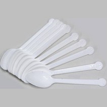 10P 플라스틱 다회사용 숟가락 이유식스푼 국물수저 국물스푼 국물수저 아이스크림스푼 위생스푼 일회용 밥숟가락 어린이집수저 일회용숟가락 요플레숟가락 도시락숟가락, 1개