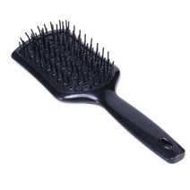 얽힌 헤어 브러쉬 살롱 스타일링 도구 대형 플레이트 빗 마사지 소녀 포니 테일, black 2