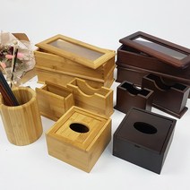 오메가쿡 원목 대나무 수저통 수저함 고급 냅킨함 케이스 냅킨꽂이 네프킨 원형 업소용 식당 OMG, B_원목착색, 01.착색냅킨함(홈뚜껑)