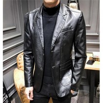 남자 남성 겨울 자켓 재킷 모피 퍼 남성용 가죽 정장 블레이저 코트 패션 슬림핏 PU 오버코트 사이즈 6XL