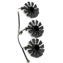 3Pcs 87MM FDC10U12S9-C 그래픽 카드 냉각 팬 ASUS GTX 980Ti 1060 R9 390X RX480, 01 Black