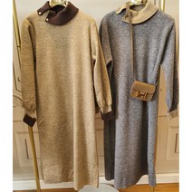 니트원피스 원피스 배색원피스 보석원피스 겨울원피스 니트