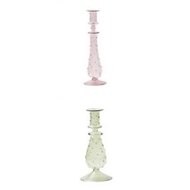 2pcs 유리 캔들 홀더 스탠드 촛대 식사 크리스마스 장식, 설명한대로