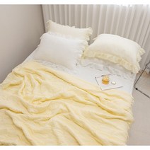 혼수방 파스텔 피그먼트 워싱 아사면 누비이불 침구세트