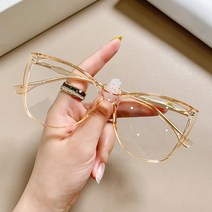 여성 초경량 투명 다색안경 엣지 캣츠아이 방청 TR90