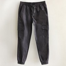 [벙커벙커] 남자 카고 조거 빅사이즈 스판 면 밴딩 바지